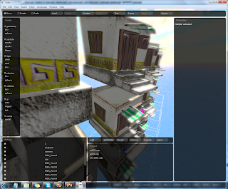 A building in the editor rendered with HDR and bloom
