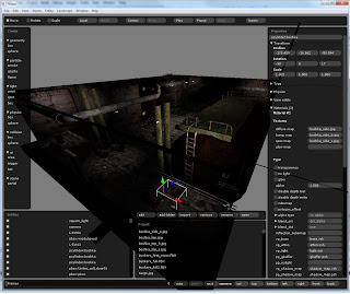 Room from the Deadly Light demo lit by six lights