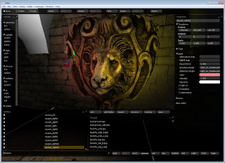 Lion head relief from the Sponza model in the Glow engine editor