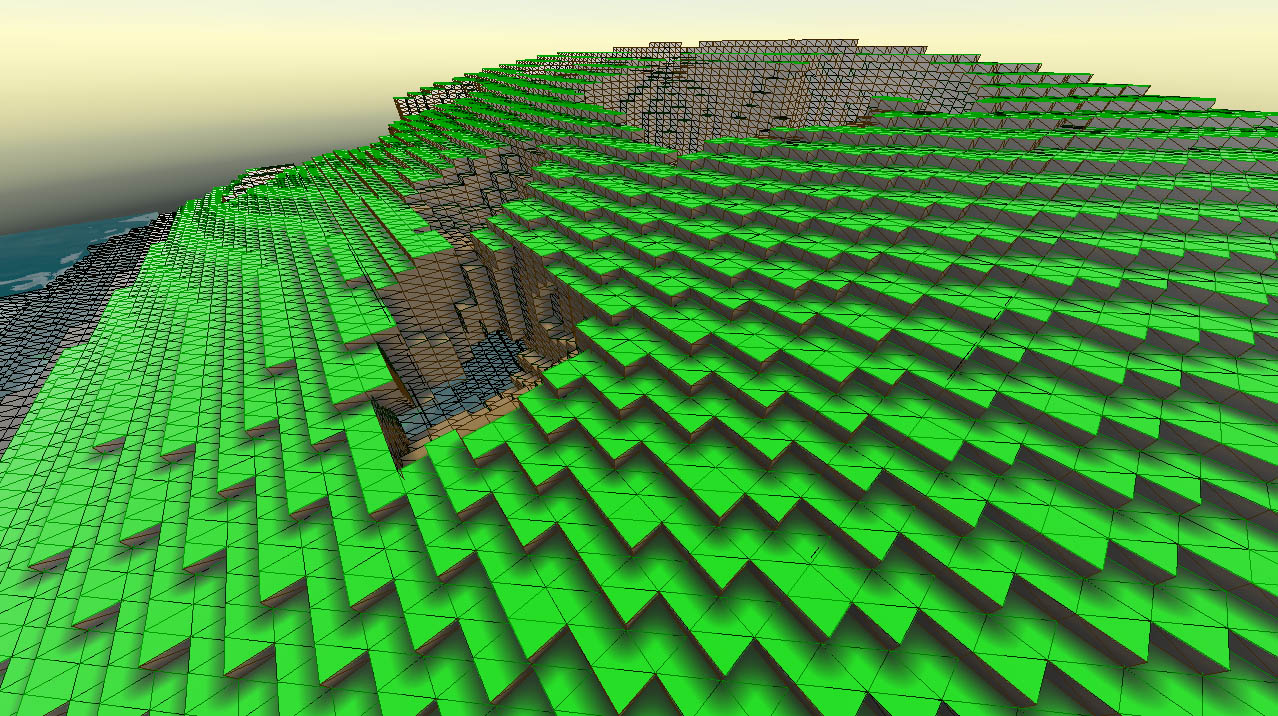 Geometry optimisation for voxel meshes