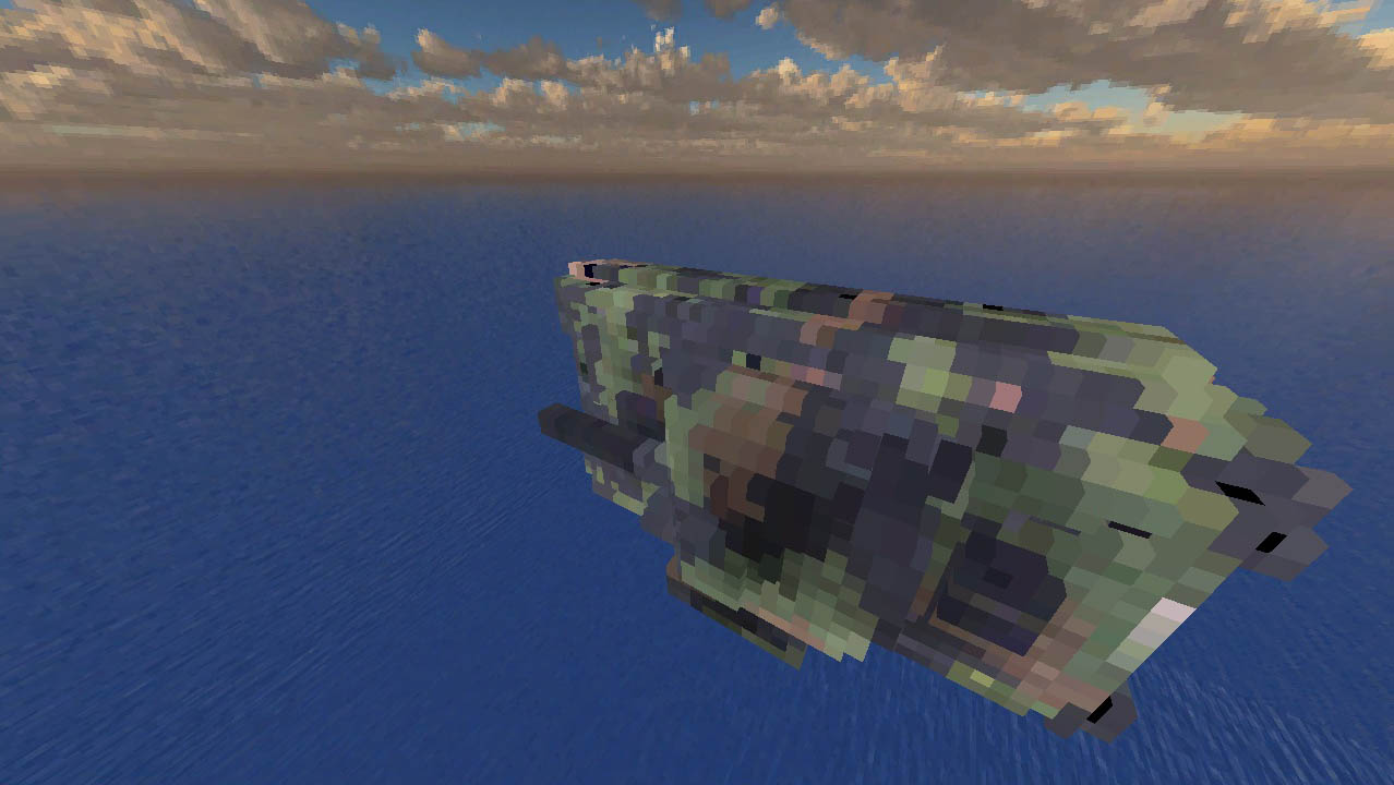 The same tank after voxelisation into a 50x50x50 voxel field