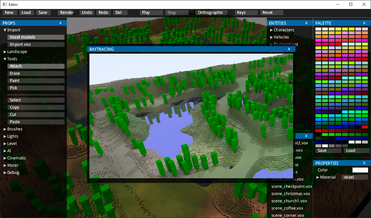 Path tracing voxels, day 1